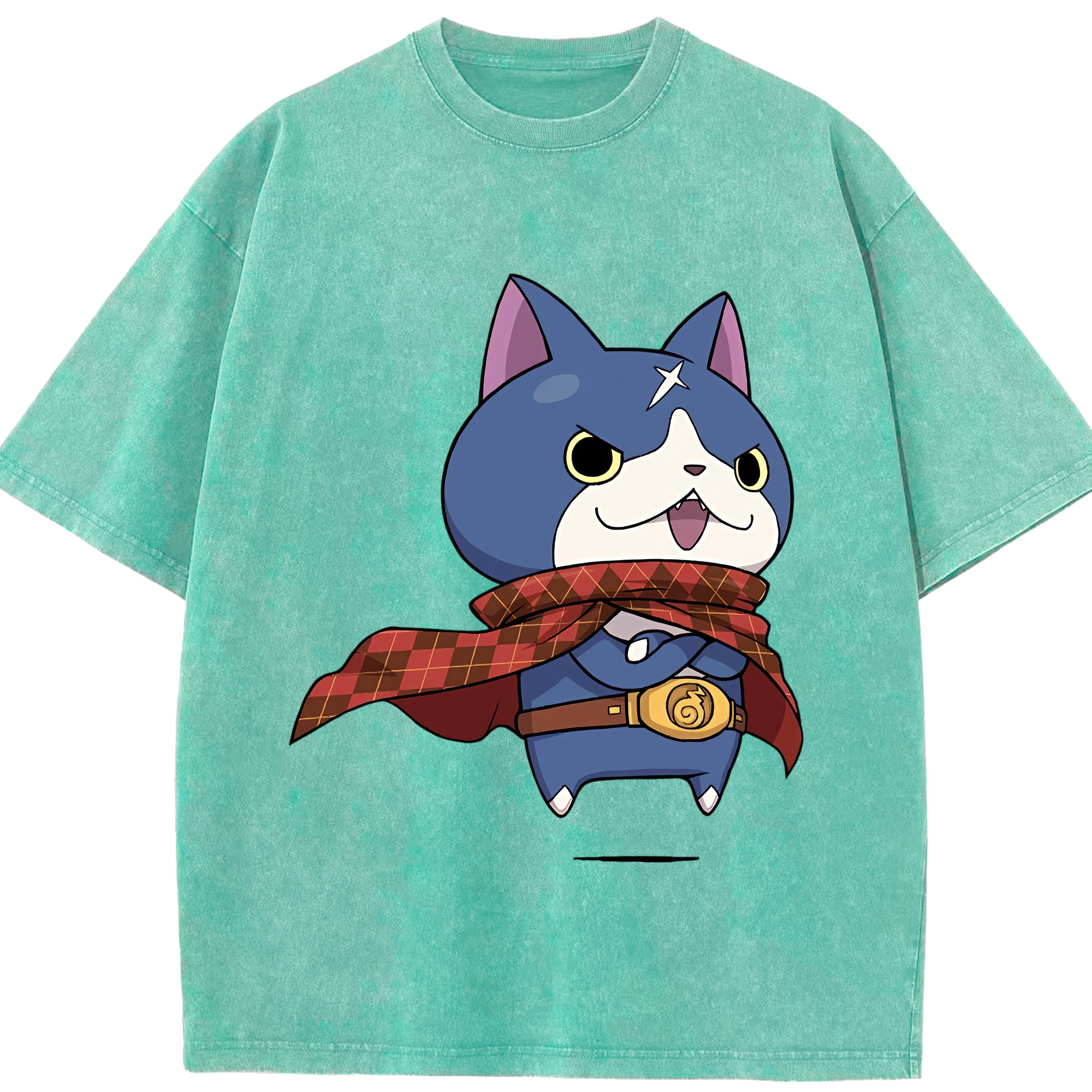 （画像用） 妖怪ウォッチ Yo-kai Watch 綿100% ヴィンテージ風 半袖Tシャツ（フロントプリント）